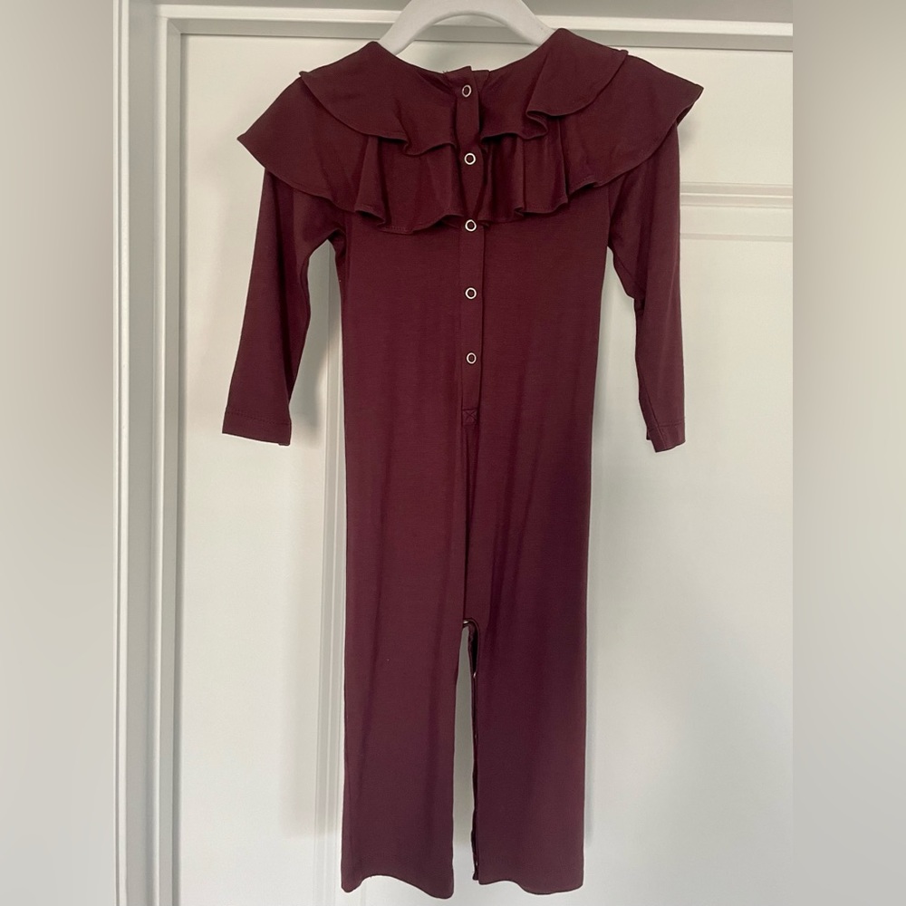 Kate Quinn Organic Bamboo Ruffle Jumpsuit Romper - Picture 2 of 5